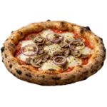 Pizza Art des Hauses